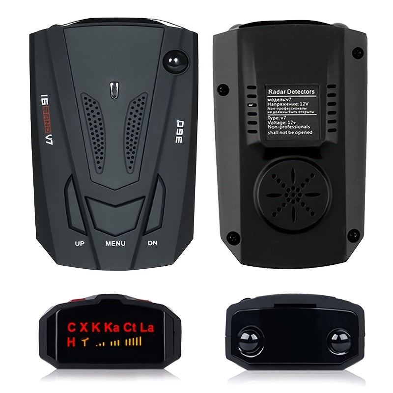 16-Band 360° Car Speed Radar Detector with OLED Display