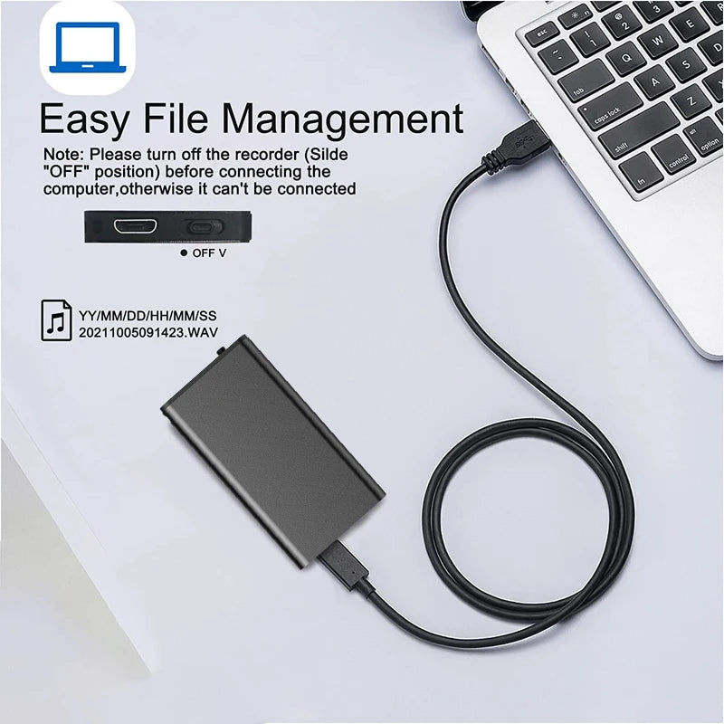 Ultra-Thin Professional Mini Voice Recorder Sound Activated