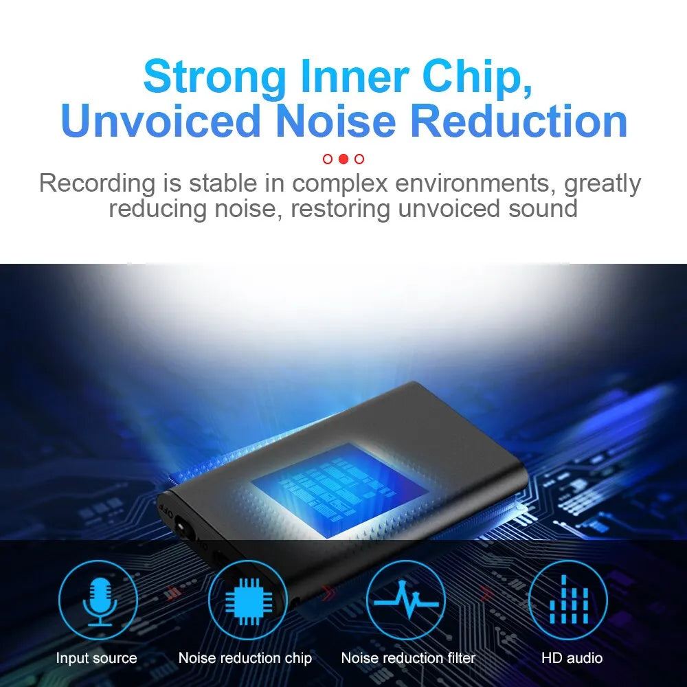 Ultra-Thin Professional Mini Voice Recorder Sound Activated