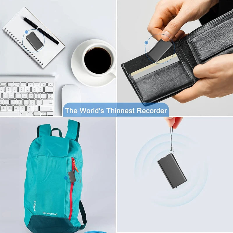 Ultra-Thin Professional Mini Voice Recorder Sound Activated