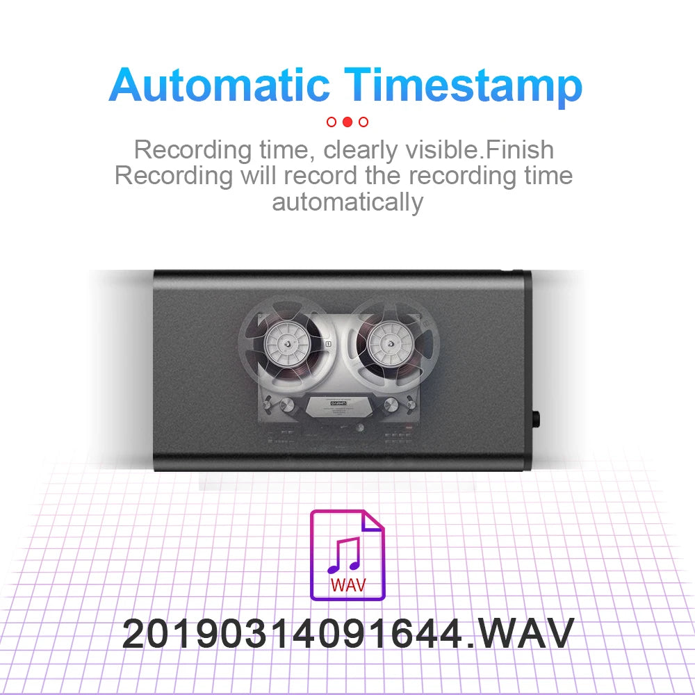 Ultra-Thin Professional Mini Voice Recorder Sound Activated