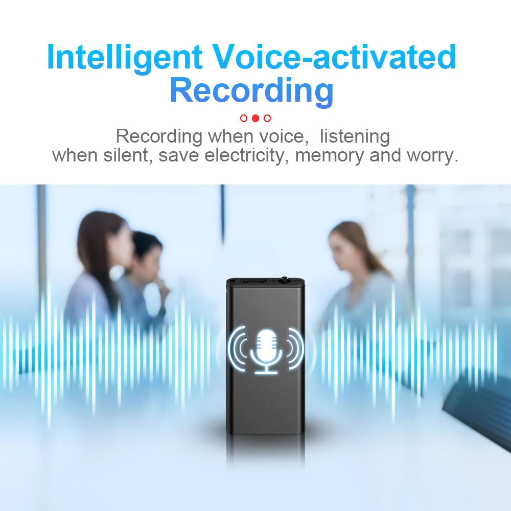 Ultra-Thin Professional Mini Voice Recorder Sound Activated