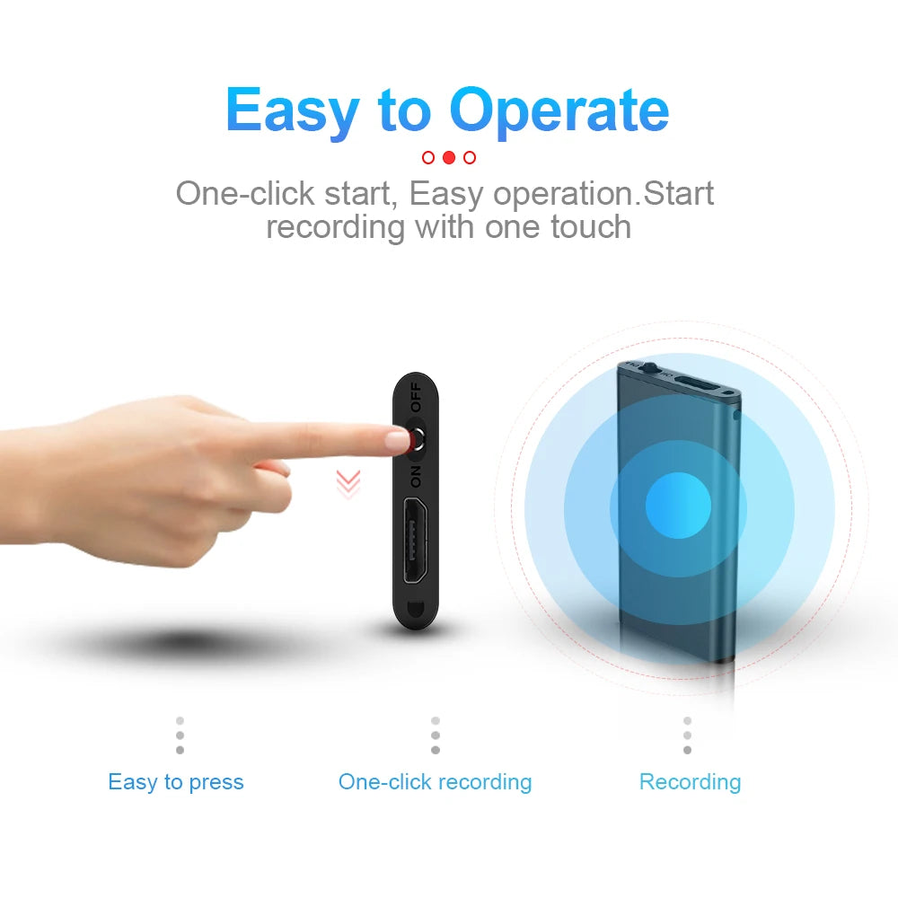 Ultra-Thin Professional Mini Voice Recorder Sound Activated