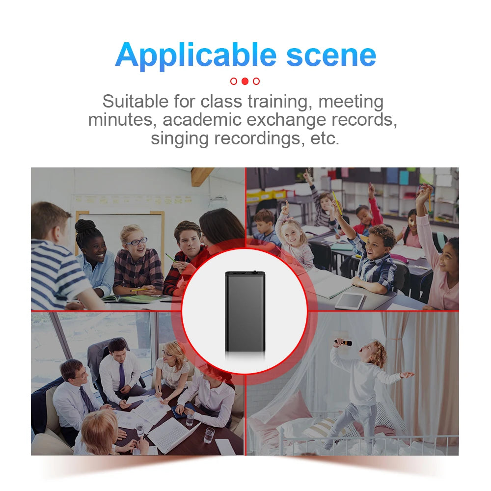 Ultra-Thin Professional Mini Voice Recorder Sound Activated