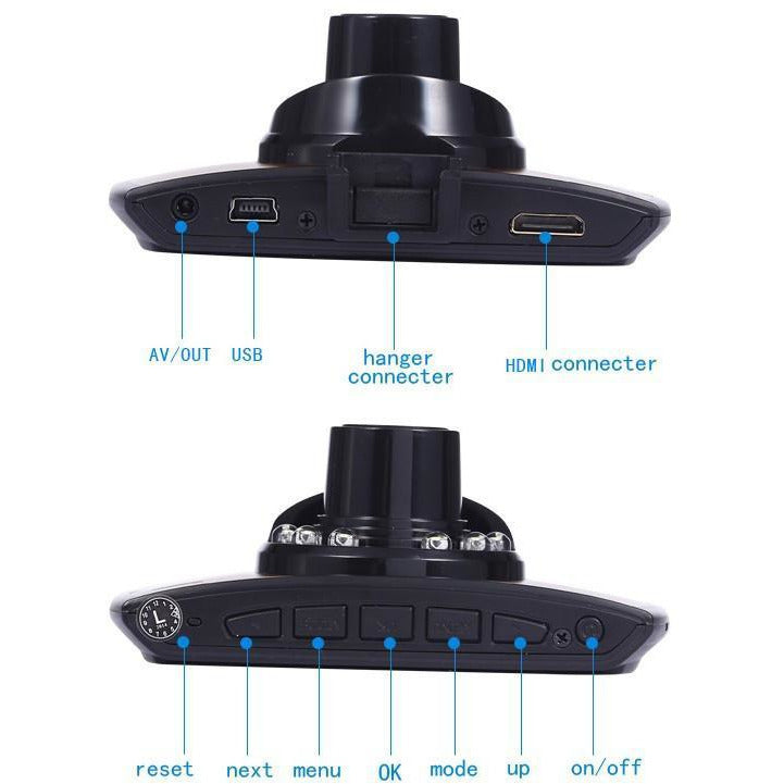 Podofo A2 Car Dashcam (DVR, HD 1080P, 140 Degree, Night Vision, G-Sensor) - SpyTechStop