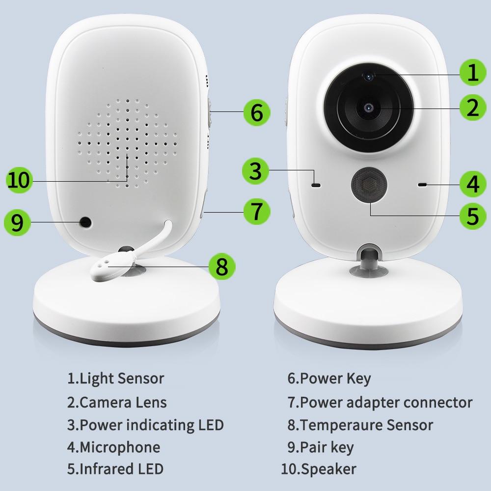 3.2" Wireless Video Baby Monitor Temperature Monitoring - SpyTechStop