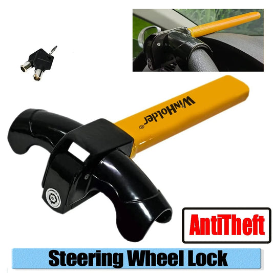 Universal Car Steering Wheel Lock Fit Maximum Security Steering Anti-Theft T-Bar Steering Wheel Immobilizer