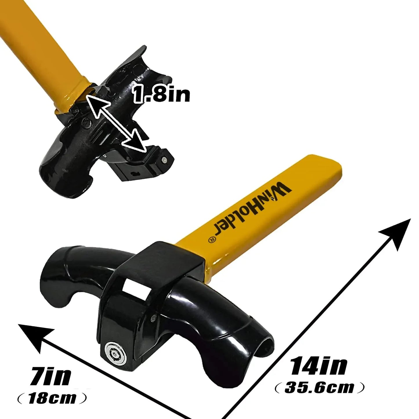 Universal Car Steering Wheel Lock Fit Maximum Security Steering Anti-Theft T-Bar Steering Wheel Immobilizer
