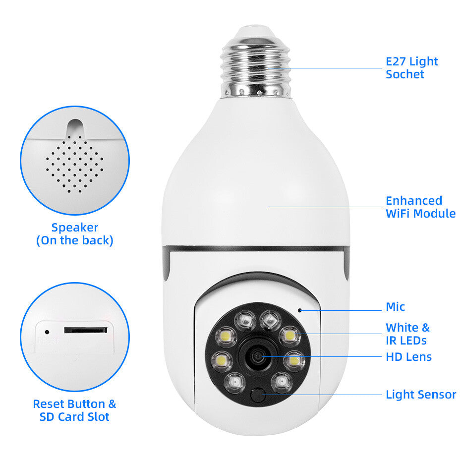 Wireless Surveillance Bulb Camera