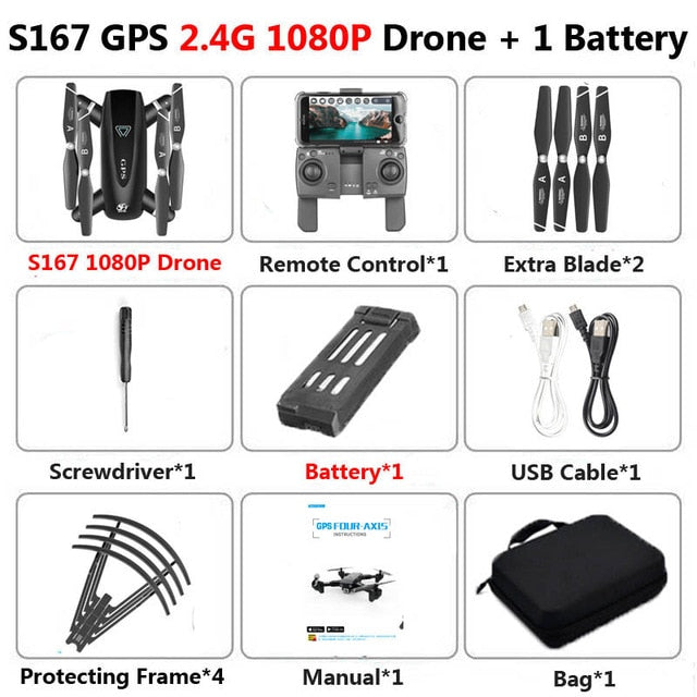 GPS Drone With Camera 5G RC Quadcopter Drone 4K WIFI FPV Foldable