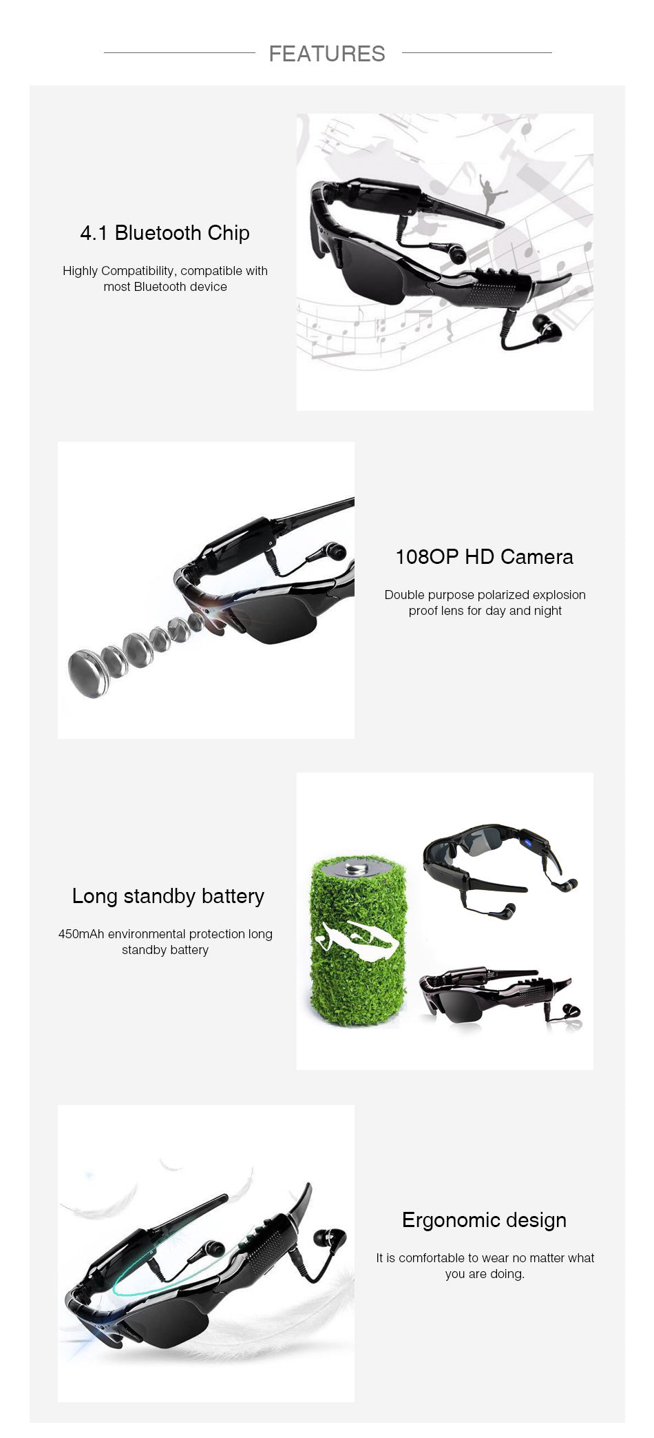 Polorized Spy Glasses w/ Video and Audio Recording - SpyTechStop