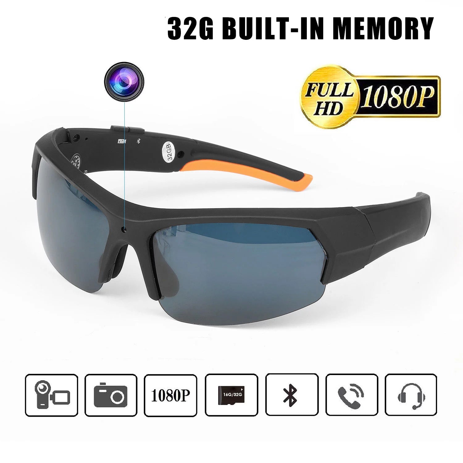 Video Spy Sunglasses HD 1080P