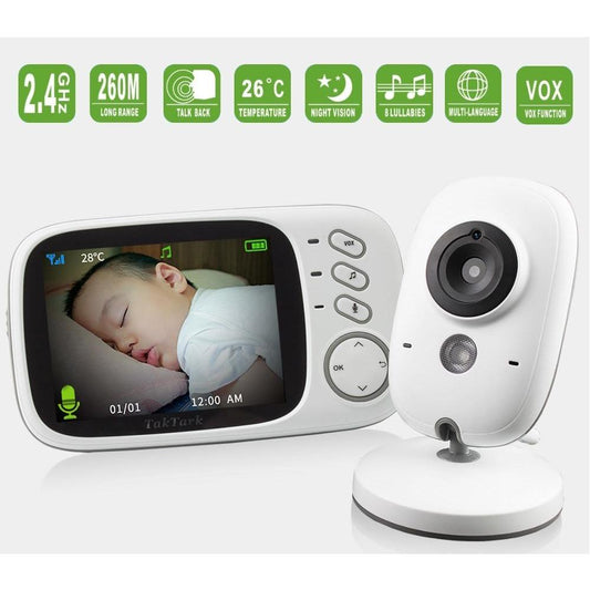 3.2" Wireless Video Baby Monitor Temperature Monitoring - SpyTechStop