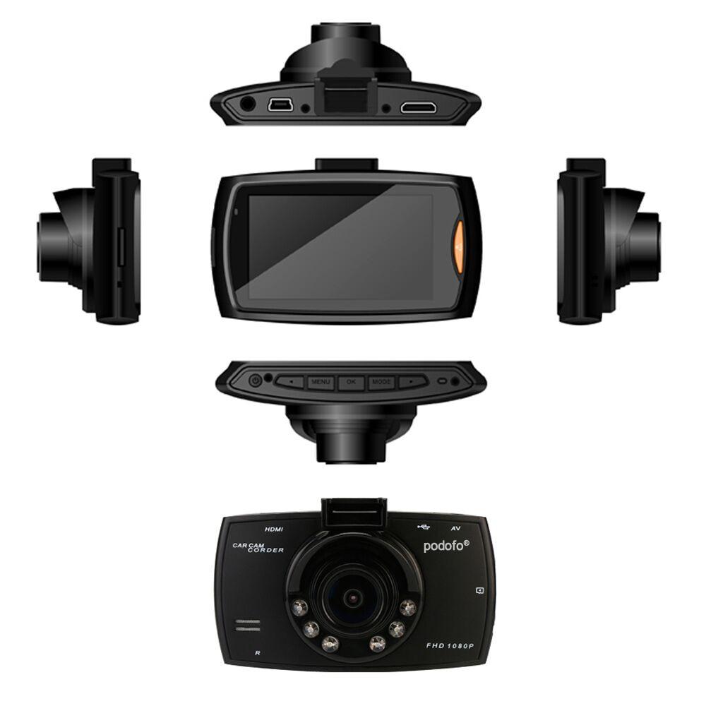 Podofo A2 Car Dashcam (DVR, HD 1080P, 140 Degree, Night Vision, G-Sensor) - SpyTechStop