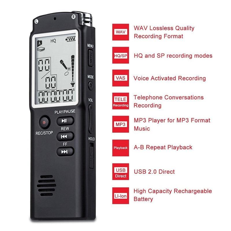 Digital Voice Dictaphone - 8GB/16GB/32GB - SpyTechStop