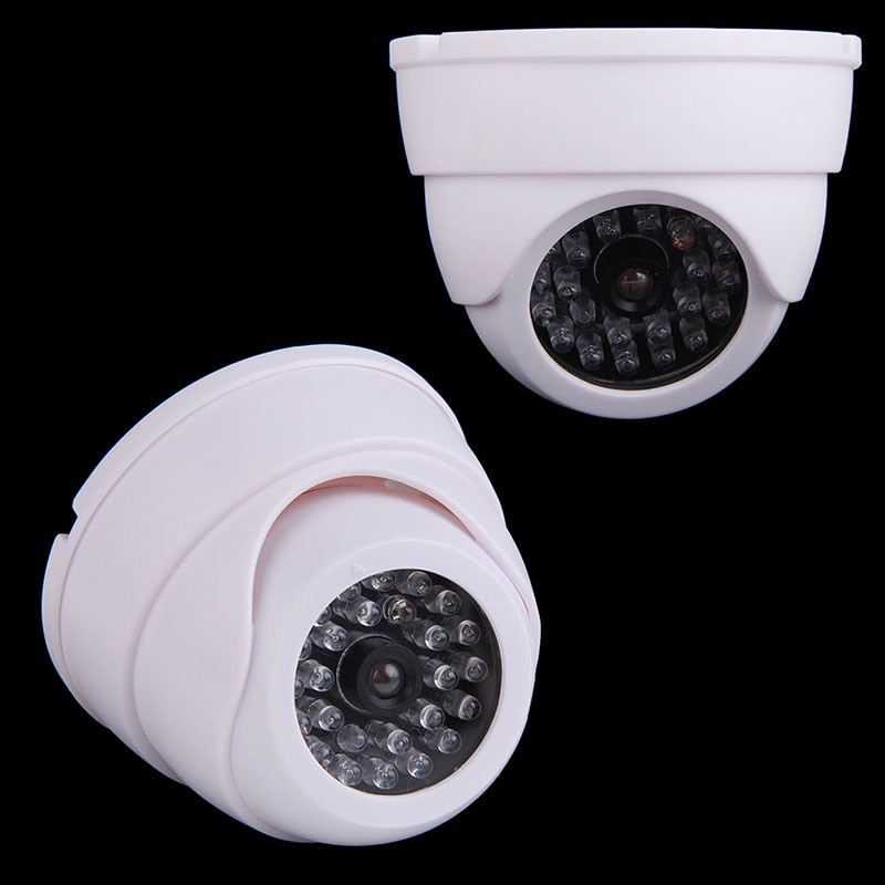 High Quality Fake Security Dome Camera with Flashing LED Light - SpyTechStop